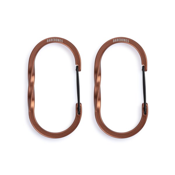 Barebones Living Wiregate Carabiner Medium 2pc - Copper, 3.5 Length, Copper, 2 PK STC-622